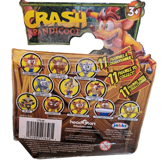 Crash Bandicoot Silver Jakks Figure 3 inch Brand New Sealed - Picture 5 of 5